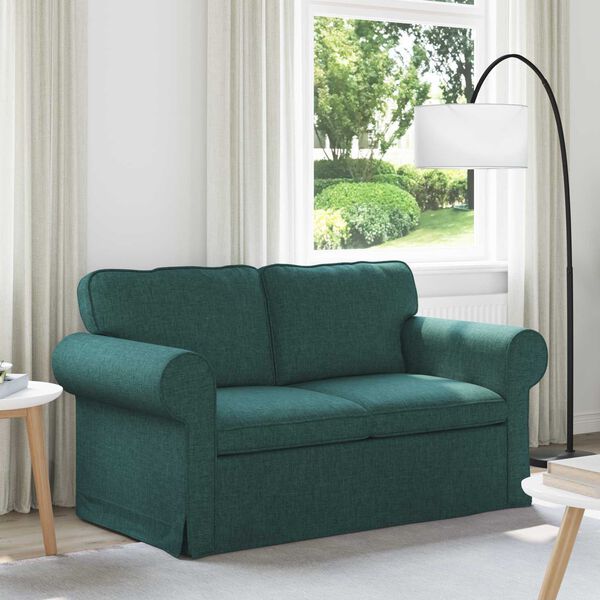 vidaXL Sof&aacute; 120cm Verde Escuro Metal