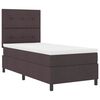 vidaXL Cama Box com colch&atilde;o Castanho escuro 90 x 200 cm tecido