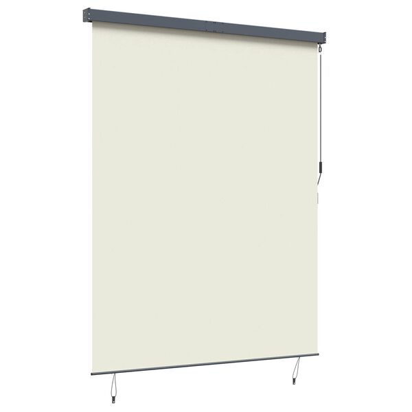 vidaXL Estores de rolo Riscas Creme 200 x 250 cm Tecido e Alum&iacute;nio