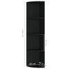 vidaXL Estante de p&eacute; para canto 40x41,5x180 cm aglomerado preto
