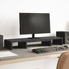 vidaXL Suporte para monitor ajust&aacute;vel derivados de madeira preto