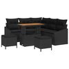 vidaXL Conjunto de Sof&aacute; de Jardim 8 unid. Preto vime PE