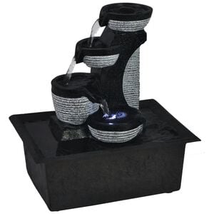 vidaXL Chafariz interior com luz LED resina