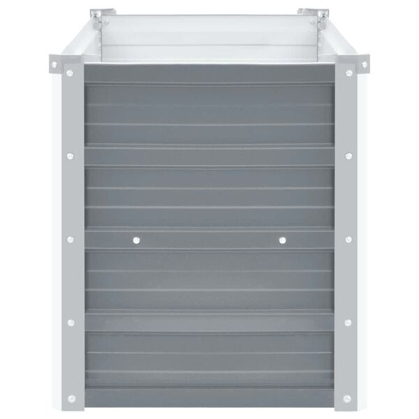 vidaXL Canteiro elevado de jardim aço galvanizado 160x40x45cm cinzento