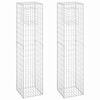 vidaXL Postes/cestos gabi&atilde;o 2 pcs 40x40x180 cm ferro