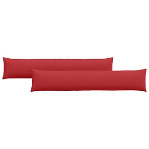 vidaXL Travesseiros de Sof&aacute; 2 pcs Vermelho 200 x 40 cm tecido