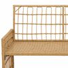 vidaXL Banco de exterior Liso Natural e Creme 116 x 55 x 82 cm