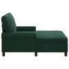 vidaXL Chaise Lounge com almofada Verde Escuro 91 x 157 x 91 cm Veludo