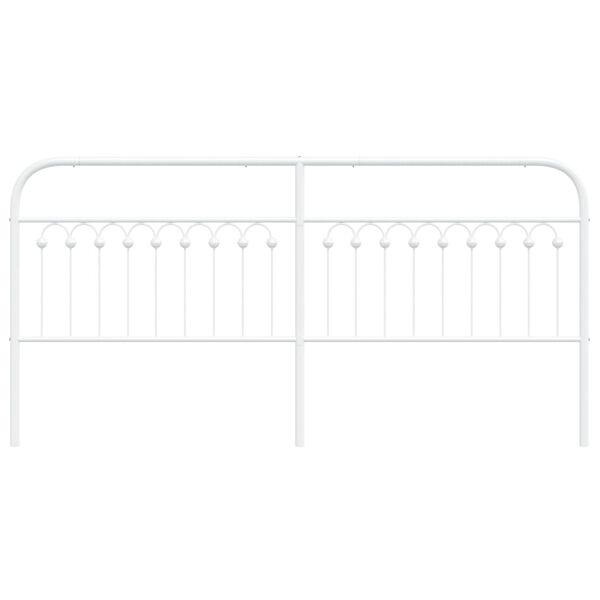 vidaXL Cabeceira de cama 200 cm metal branco