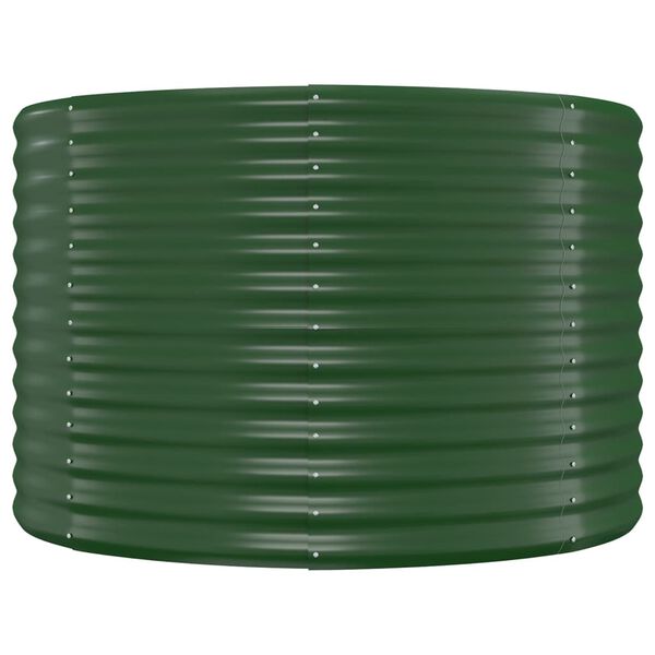 vidaXL Canteiro elevado jardim 175x100x68 cm a&ccedil;o galvanizado verde