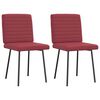 vidaXL Cadeiras de jantar 2 pcs couro artificial vermelho-tinto