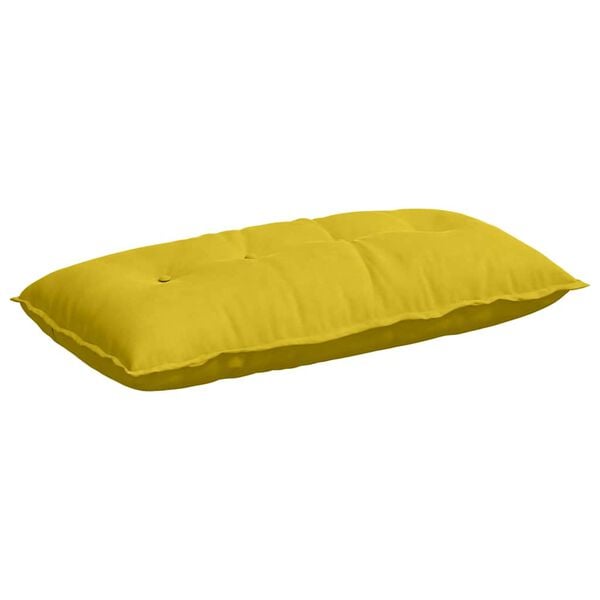 vidaXL Travesseiro para Costas Amarelo 100 x 50 cm
