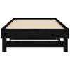 vidaXL Estrutura sofá-cama de puxar 2x(90x190) cm pinho maciço preto