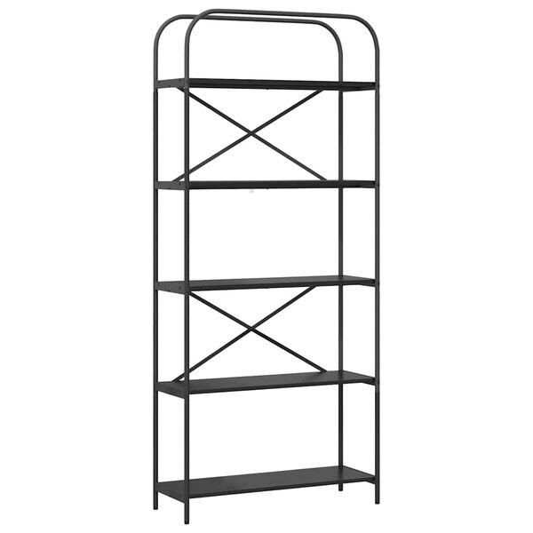 vidaXL Estante Carvalho Preto 80 x 30 x 183 cm Madeira processada