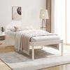vidaXL Cama de solteiro pequena p/ idosos 75x190cm pinho maci&ccedil;o branco