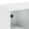 vidaXL Mesa de centro c/ portas de vidro 102x50x42 cm branco