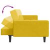 vidaXL Sof&aacute;-cama 2 lugares c/ apoio de p&eacute;s veludo amarelo