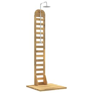 vidaXL Chuveiro Externo 225 cm Madeira Ac&aacute;cia Maci&ccedil;a e A&ccedil;o Inoxid&aacute;vel