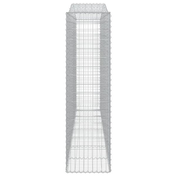 vidaXL Cesto gabi&atilde;o arqueado 400x50x180/200 cm ferro galvanizado