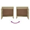 vidaXL Mesa cabeceira 2 pcs derivados de madeira carvalho sonoma