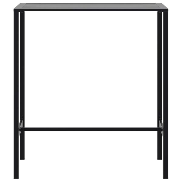 vidaXL Mesa de bar 100x50x110 cm a&ccedil;o revestido a p&oacute; preto