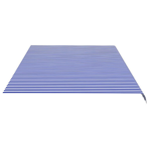 vidaXL Tecido de substituição para toldo 6x3,5 m azul e branco