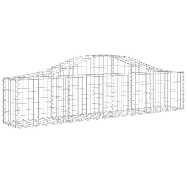 vidaXL Cestos gabião arqueados 13pcs 200x30x40/60 cm ferro galvanizado