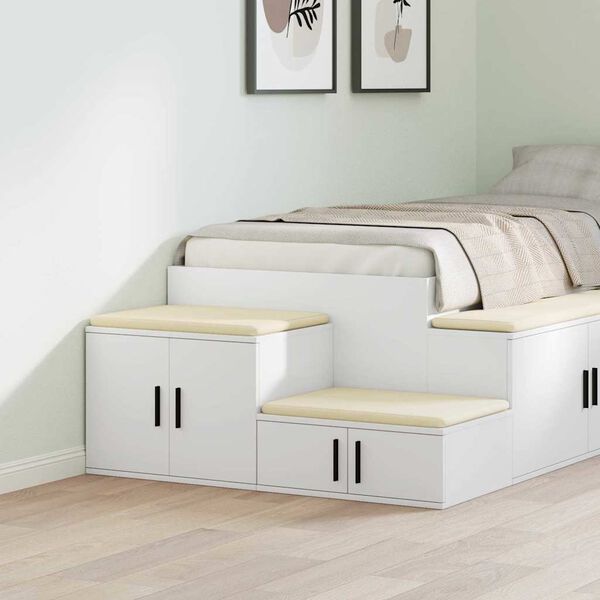 vidaXL Arm&aacute;rio de arruma&ccedil;&atilde;o 2 pcs Branco 127 x 41 x 40 cm