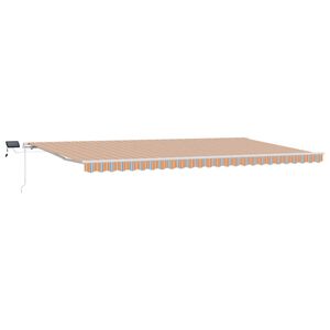 vidaXL Toldo retr&aacute;til Multicolor 600 &times; 350 cm Tecido e Alum&iacute;nio