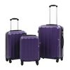 vidaXL Conjunto de tr&oacute;leis estojo r&iacute;gido 3 pcs ABS roxo