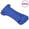 vidaXL Corda de barco 4 mm 500 m polipropileno azul