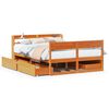 vidaXL Cama sem colch&atilde;o 150x200 cm madeira pinho maci&ccedil;a castanho-mel