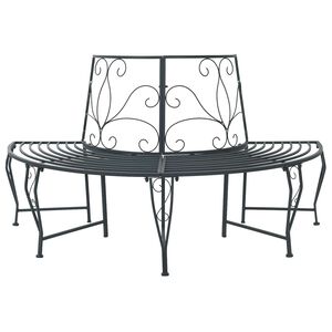 vidaXL Banco de &Aacute;rvore 4-N&uacute;mero de lugares 160 x 80 x 89 cm A&ccedil;o