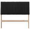 vidaXL Cabeceira estofada Preto 100 cm Madeira de Pinheiro S&oacute;lida