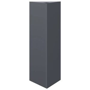 vidaXL Vaso/floreira de jardim triangular 30x26x75 cm a&ccedil;o antracite
