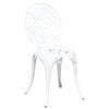 vidaXL Conjunto Bistro de Jardim 3 pcs Branco Alum&iacute;nio