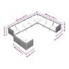 vidaXL 10 pcs conj. lounge jardim c/ almofad&otilde;es vime PE cinza-escuro