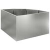 vidaXL Vaso de Canto Prateado 60 x 60 x 35 cm A&ccedil;o galvanizado