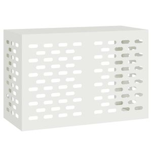vidaXL Capa de Ar Condicionado Branco 90 x 40 x 60 cm A&ccedil;o