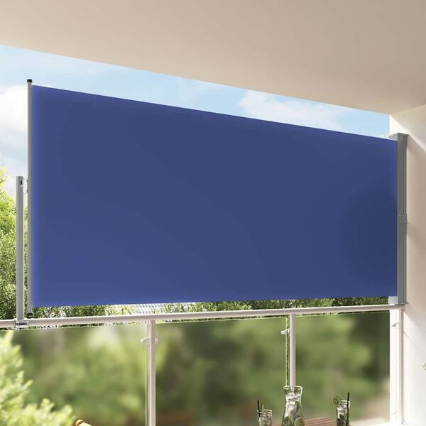 vidaXL Toldo lateral retr&aacute;til para p&aacute;tio 160x300 cm azul