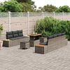 vidaXL Conjunto de Sof&aacute; de Jardim 10 pcs Cinzeto Rattan Sint&eacute;tico