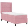 vidaXL Cama Box Spring com LED e Colch&atilde;o Rosa 80 x 200 cm Veludo