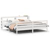 vidaXL Estrutura de cama c/ cabeceira sem colch&atilde;o 200x200 cm branco