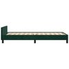 vidaXL Estrutura de cama sem colch&atilde;o 90x190 cm veludo verde-escuro