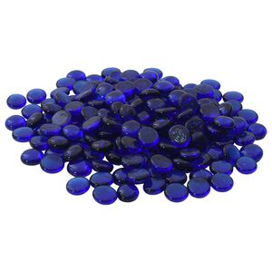 vidaXL Nugget de Vidro 17-19 mm Azul Cobalto Vidro