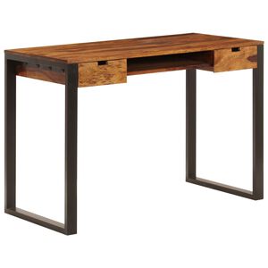 vidaXL Secret&aacute;ria 110x55x78 cm madeira de ac&aacute;cia maci&ccedil;a e a&ccedil;o