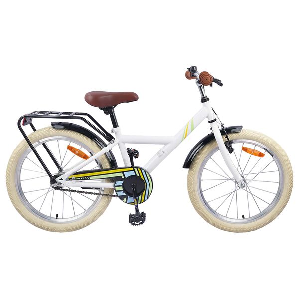 vidaXL Bicicleta Infantil 18 Polegadas para 5-7 anos Branco