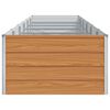 vidaXL Canteiro elevado de jardim 480x80x45cm aço galvanizado prateado