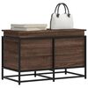 vidaXL Caixa de arruma&ccedil;&atilde;o c/ tampa derivados madeira carvalho castanho