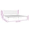 vidaXL Estrutura de cama com cabeceira 183x213 cm metal preto